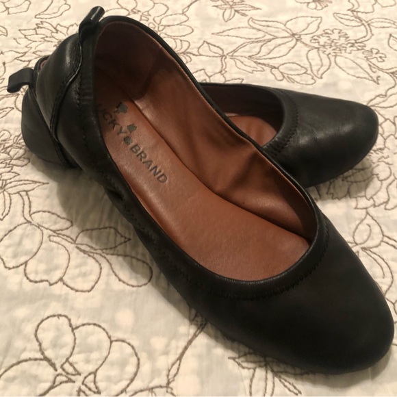 Lucky Brand Black Leather Flats - Picture 3 of 7